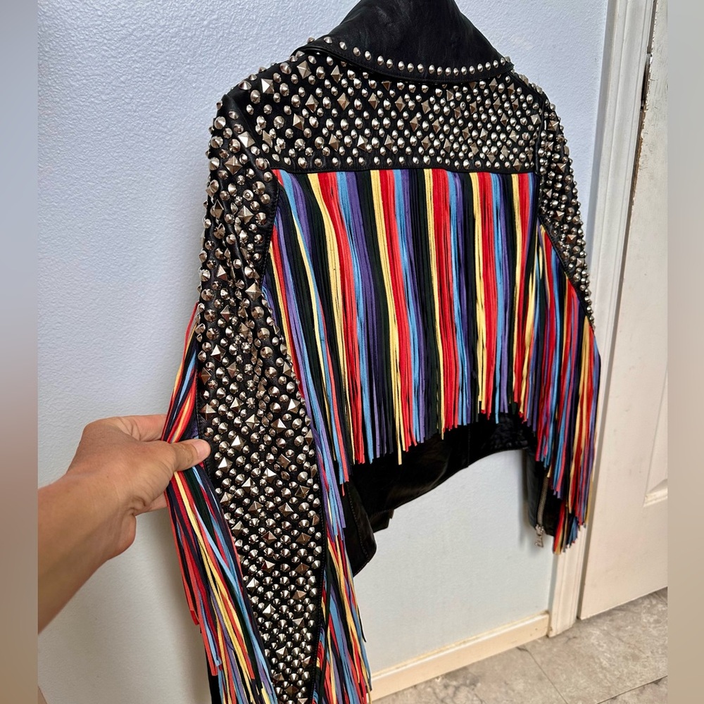 Alice + Olivia Cody studded leather jacket - Picture 7 of 13